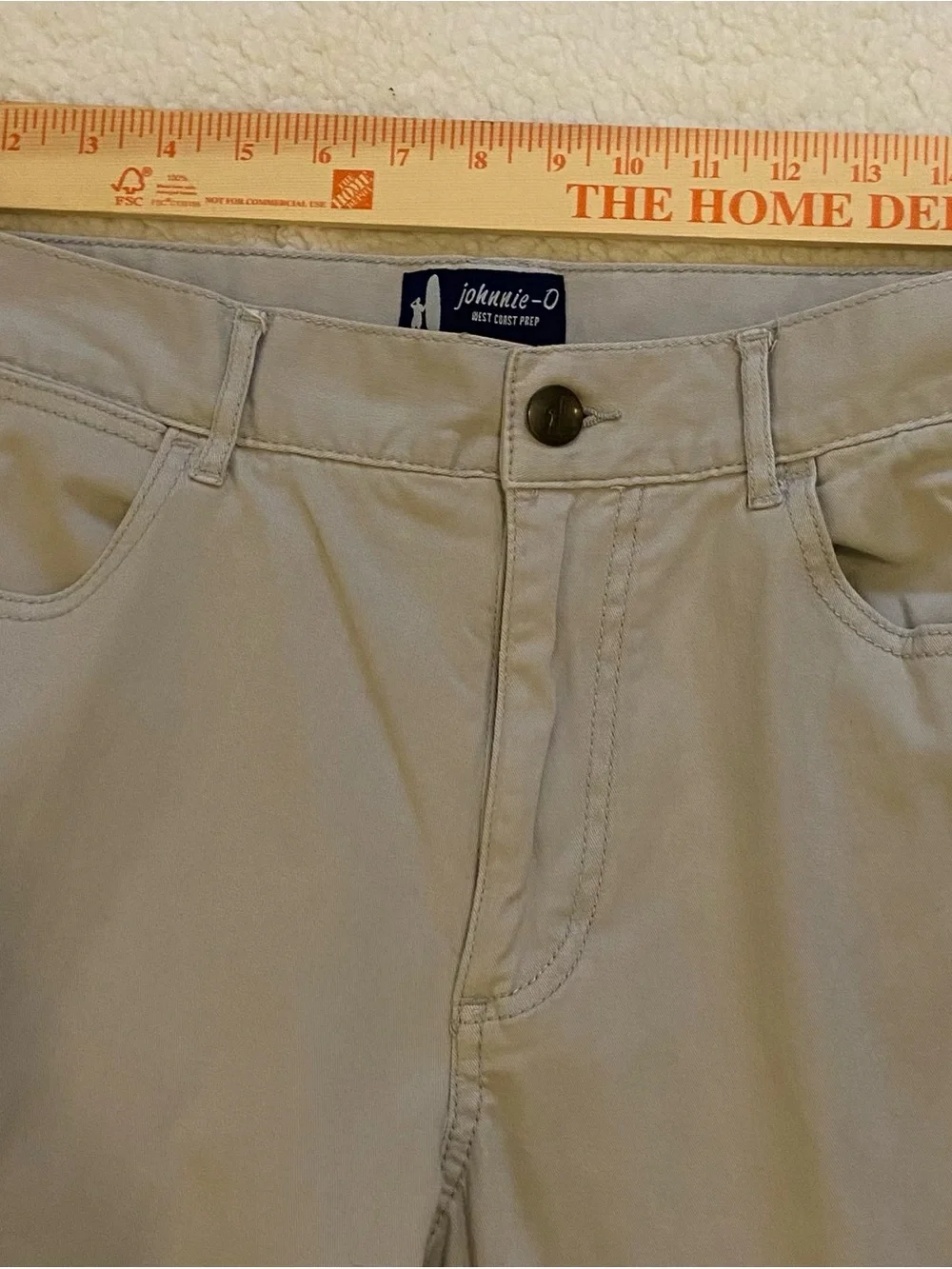 Johnnie O Pants Men’s 34x34 Beige Khaki West Coast Prep Stretch Chino Golf EUC
